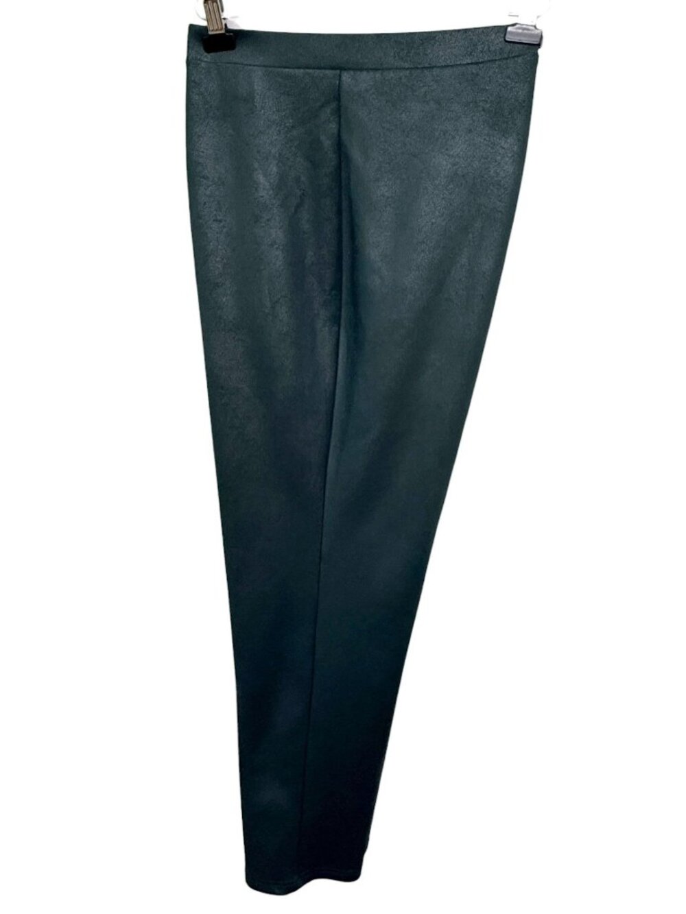 NINA LEONARD Womens Stretch Pants Plus Size 3X Green Faux Leather Slim Pull on